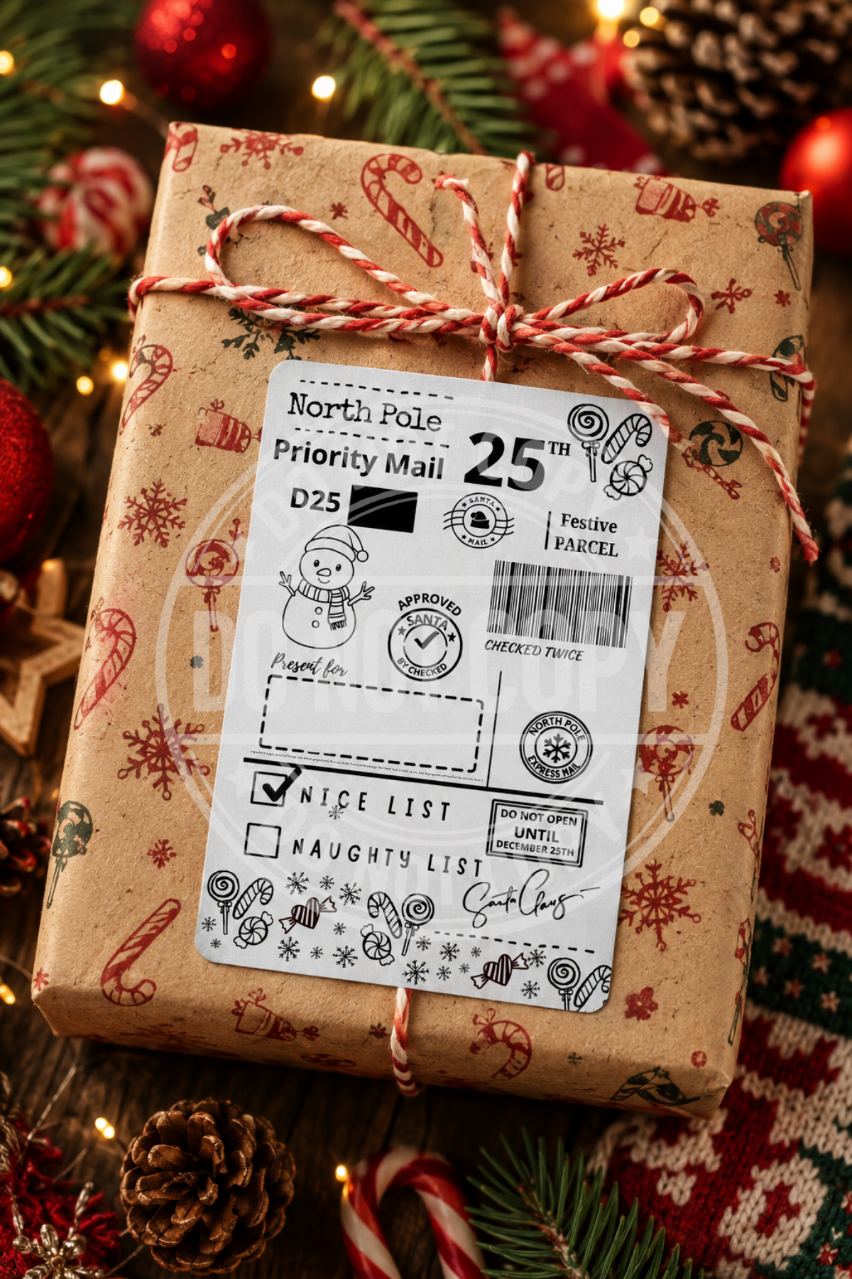 Snowman Christmas postage labels x10